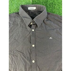 J. Lindeberg Men's Button Down Shirt Checkered Pattern Golf Casual Long Sleeve M